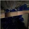 Image 2 : Vintage Blue Glass Bottles in Old Wooden Cabinet