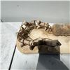 Image 4 : Inuit-Inspired Carved Dog Sled Team Sculpture with Fur Accents