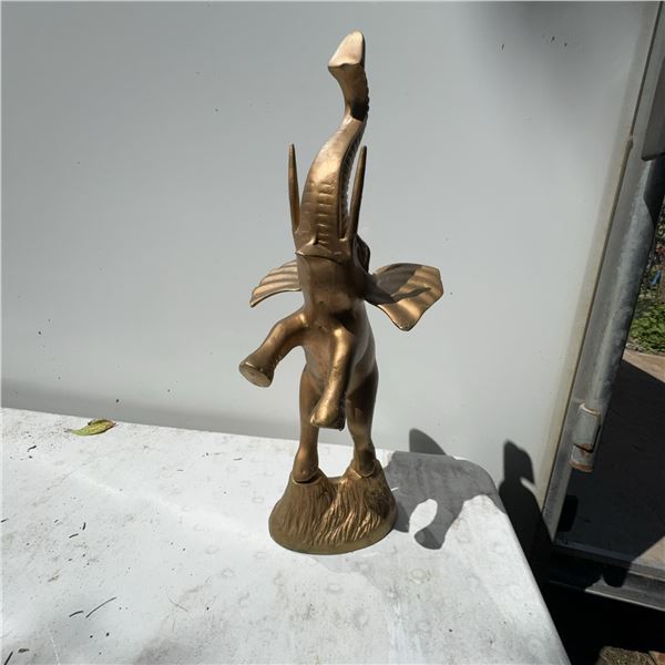 Vintage Brass Elephant Figurine, Trunk Up