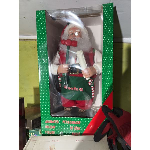 Holiday Creations Animated Santa Claus Figure In Box