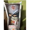Image 1 : Falco Animated Christmas Display Figure With Saw, 1993, Porcelain