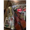 Image 2 : Box Lot with Toy Violin, Brass Bugle, Ornaments and Decorations