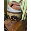 Image 2 : Chinese-Style Ceramic Pot With Dragon Motif and Lidded Brown Stoneware Jug