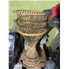 Image 1 : Tall Woven Rattan Plant Stand Basket 23"