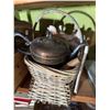 Image 2 : Vintage Decorative Items and Teapot Basket Grouping