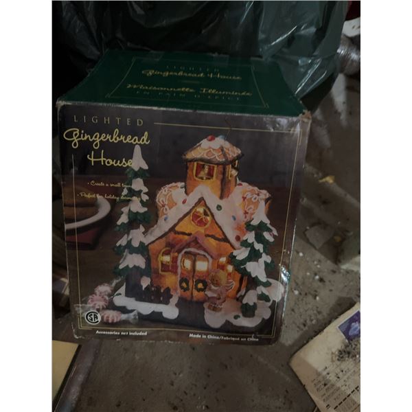 Lighted Gingerbread House Holiday Decoration