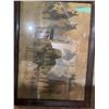 Image 1 : Two Framed Prints: Horses with Dog and Western Cowboy Scene