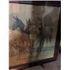 Image 4 : Two Framed Prints: Horses with Dog and Western Cowboy Scene