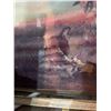 Image 7 : Two Framed Prints: Horses with Dog and Western Cowboy Scene