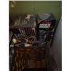 Image 4 : Mosaic Glass and Metal Lantern with Scrollwork Handles