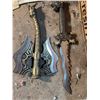 Image 1 : Decorative Fantasy Axe And Sword Set, Metal And Resin