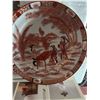 Image 1 : Japanese Kutani Porcelain Plate with Red Figures and Mark