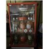 Image 2 : Vintage Glass Display Cabinet With Miscellaneous Contents