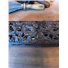 Image 2 : Carved Wood and Faux Ivory Dragon Motif Chopsticks Set with Box