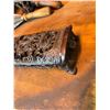 Image 3 : Carved Wood and Faux Ivory Dragon Motif Chopsticks Set with Box