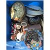 Image 1 : Ceramics, Brass Lidded Container, and Glassware Lot