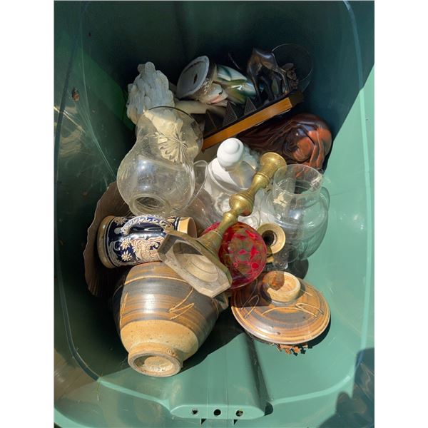 Glassware, Ceramic Jars, and Decorative Items