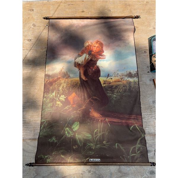 Thunderstorm Art Print on Canvas Scroll 36x24 Inches