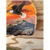 Image 5 : Hand-Painted Bald Eagle Scene on Polypore Fungus, Signed 2000