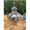 Image 1 : Large Iridescent Mercury Glass Finial Lamp Shade, 22 Inch