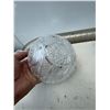 Image 3 : Pressed Cut Glass Serving Bowl with Sunburst Pattern