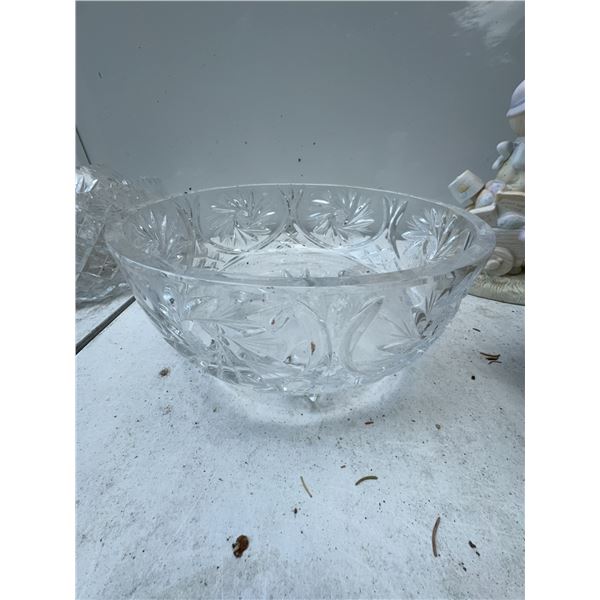 Cut Glass Footed Crystal Bowl