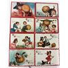 Image 1 : Red Border Brundage Halloween Holiday Greeting Postcards 12