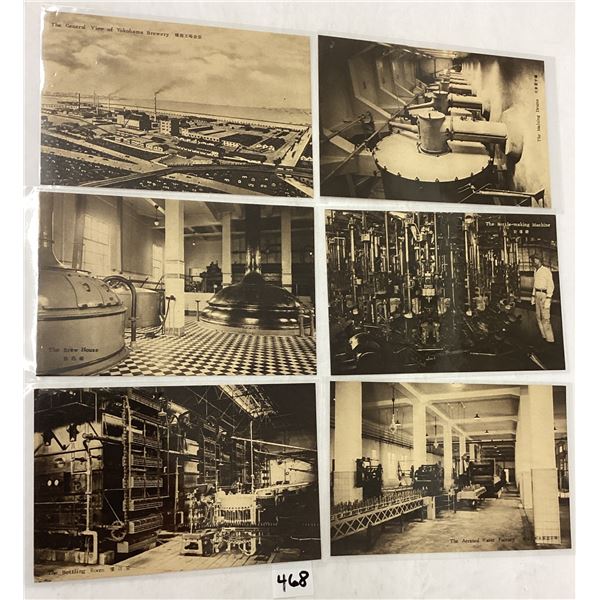 Japan - Yokohama Brewery The Kirin Brewery Co. 8 Postcards & Wrapper