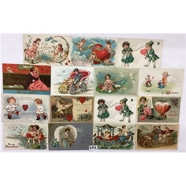 Valentine's Day Holiday Greeting Postcards Approx. 90