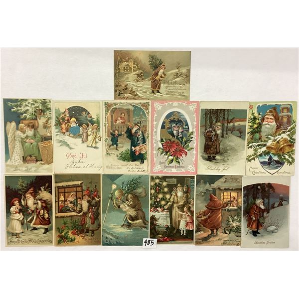 Santa Claus Christmas Holiday Greeting Postcards 12