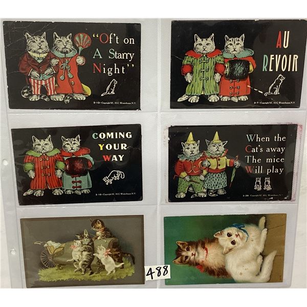 Animals - Cats & Kitten Greeting Postcards Approx. 45