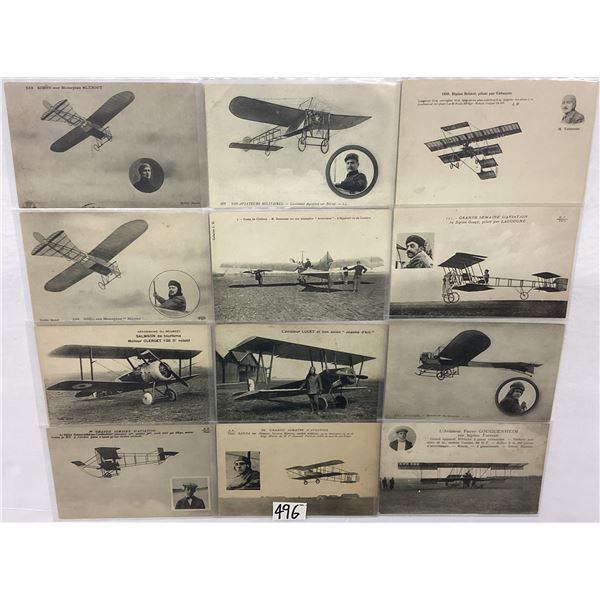 Transportation - Aviation Aviators Black & White Postcards 12
