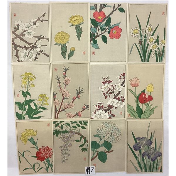 Japanese Floral Art Postcards 24