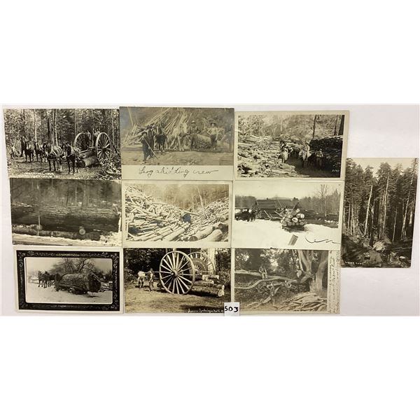 Real Photo Logging - Lumber Postcards 10