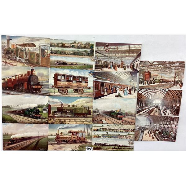 Tuck English Trains Railroad Postcards 15