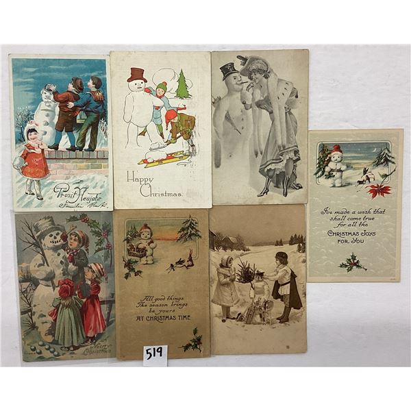 Snowmen Holiday Greeting Postcards 23
