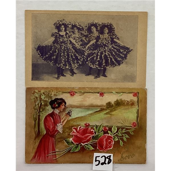 Lady Greeting Postcards Approx. 90