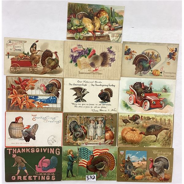 Thanksgiving Holiday Greeting Postcards Approx. 45