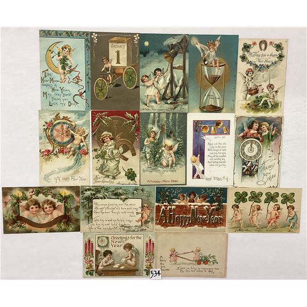 New Year Angels Holiday Greeting Postcards 16