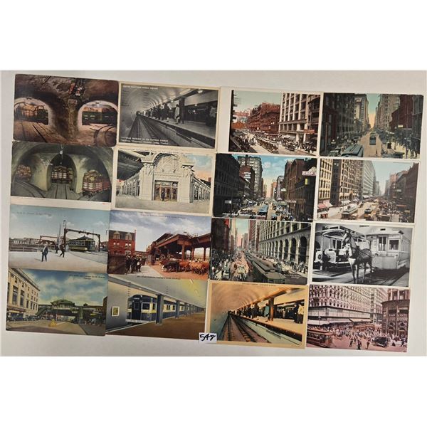 Chicago, Illinois Trolley Postcards Approx.. 95