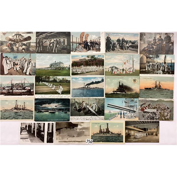Military Navy & Ships Postcards Approx. 55