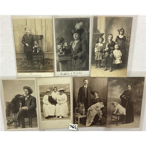Real Photo People With Dog Postcards 7