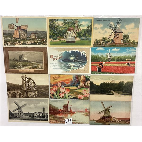 Windmills on Postcards Approx. 60