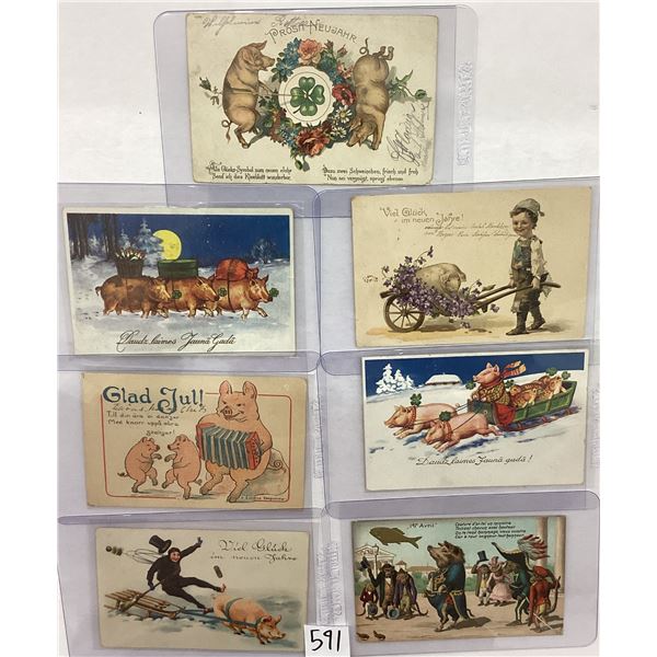 Animals - Pigs on Greeting Postcards 10