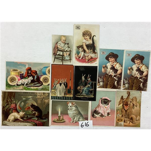 Ephemera - Cats & Kitten Trade Cards 11