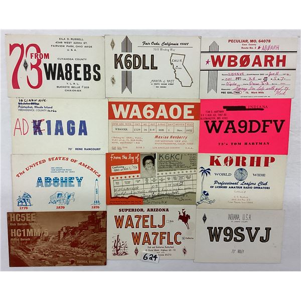 QSL HAM Radio Cards USA & International Approx. 360