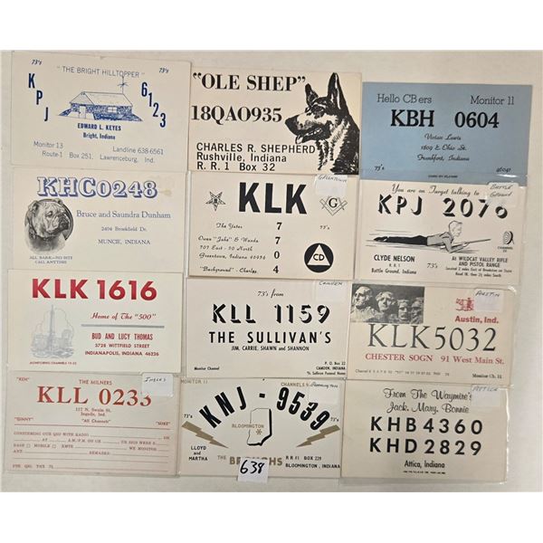 Indiana QSL HAM Radio Cards Approx. 500