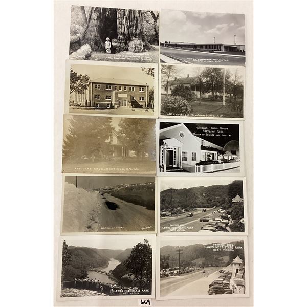 Group of 39 USA Real Photo Postcards