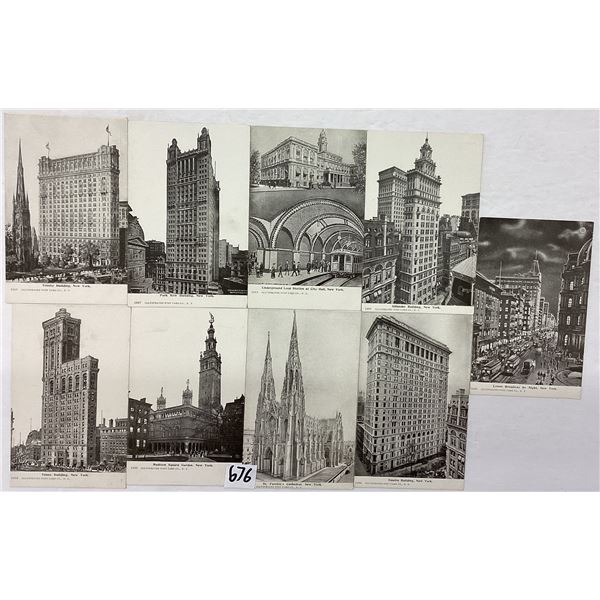 New York City Black & White Illustrated Postcard Co. 23 Cards