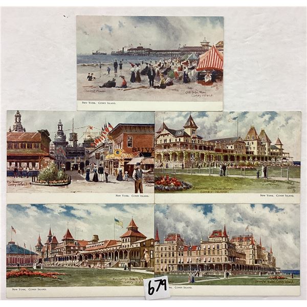 Tuck Coney Island, New York Postcards 5